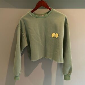 Bailey Rose cut off sweatshirt “not in the mood”